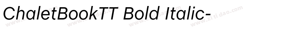 ChaletBookTT Bold Italic字体转换